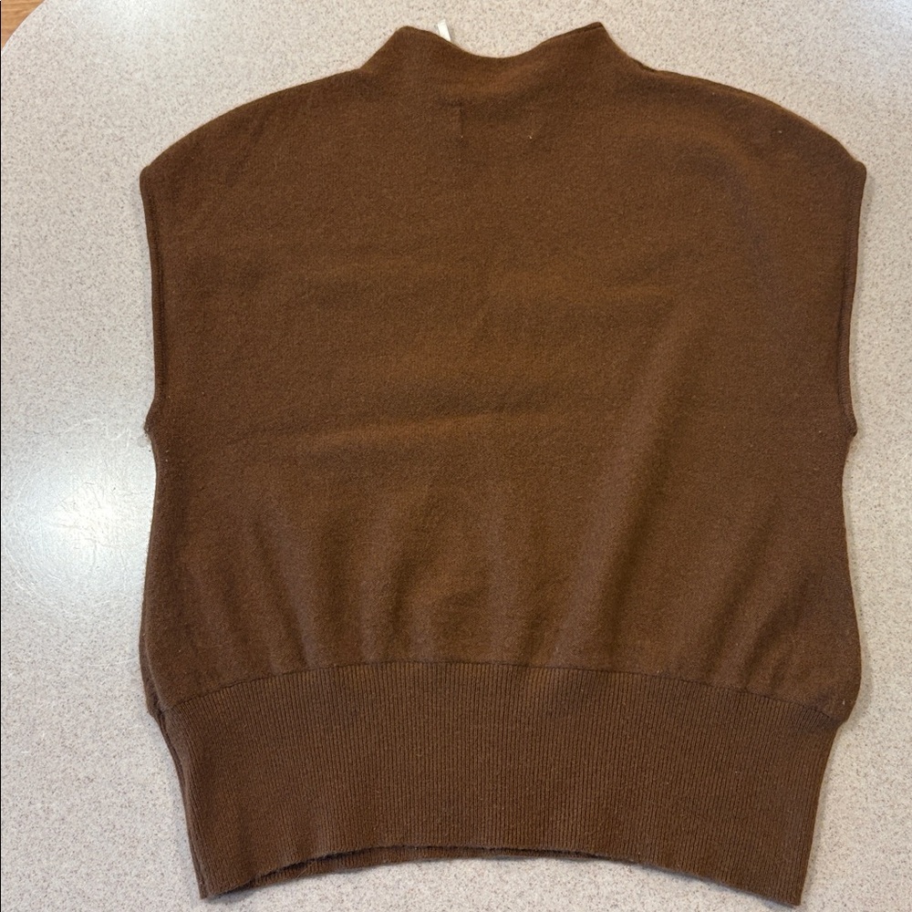 Anthropologie Cashmere Brown Knit Top - Picture 3 of 3